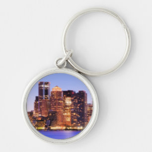 View of Financial District of downtown Boston Keychain