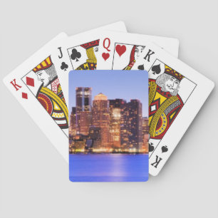 View of Financial District of downtown Boston Playing Cards