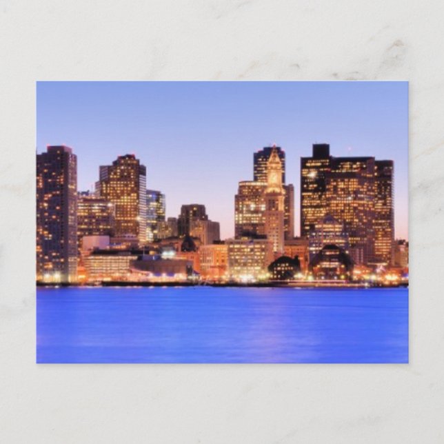 View of Financial District of downtown Boston Postcard (Front)