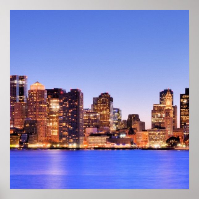 View of Financial District of downtown Boston Poster (Front)