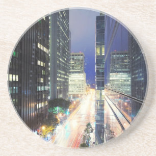 View of financial district office buildings coaster