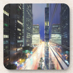 View of financial district office buildings coaster