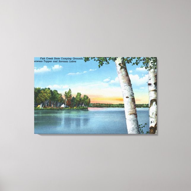 View of Fish Creek State Camping Grounds Canvas Print (Front)