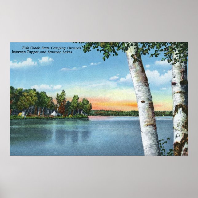 View of Fish Creek State Camping Grounds Poster (Front)
