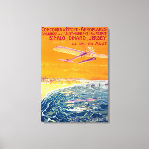 View of Float Planes in Air and Water Poster Canvas Print