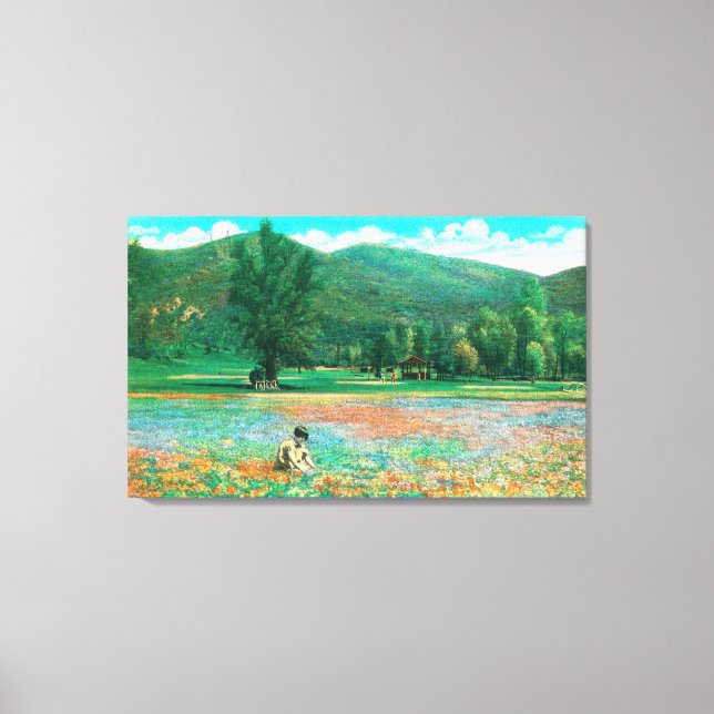 View of Flowering Field Canvas Print (Front)