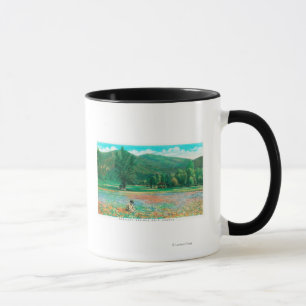 View of Flowering Field Mug