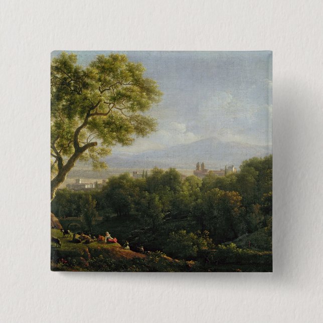 View of Frascati 2 Inch Square Button (Front)