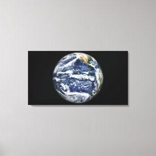 View of Full Earth centred over the Pacific Oc Canvas Print