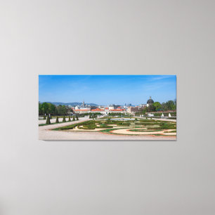 View of gardens near Lower Belvedere palace Canvas Print