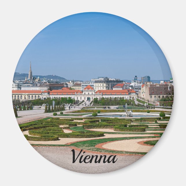 View of gardens near Lower Belvedere palace Magnet (Front)