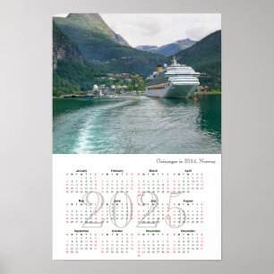 View of Geiranger in 2014, Norway Poster