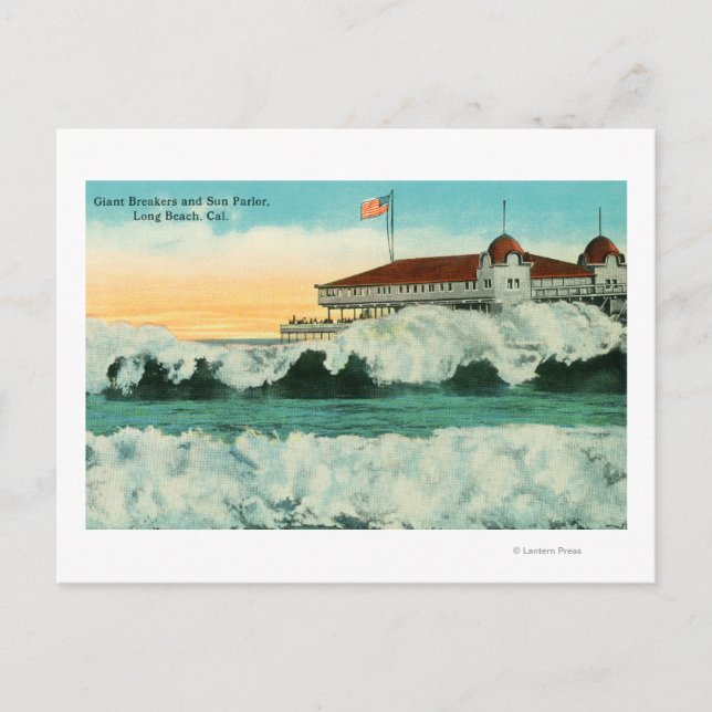 View of Giant Breakers and the Sun Parlour Postcard (Front)