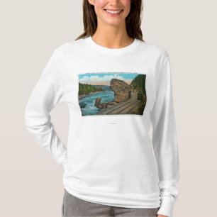 View of Giant Rock and Trolley Line through T-Shirt