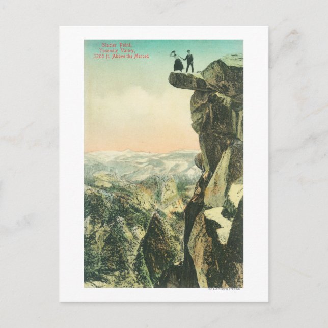 View of Glacier Point Looking Over Yosemite Postcard (Front)