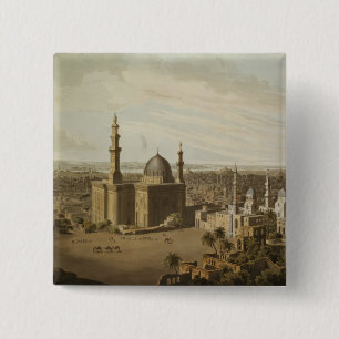 View of Grand Cairo, engraved by Daniel Havell (17 2 Inch Square Button