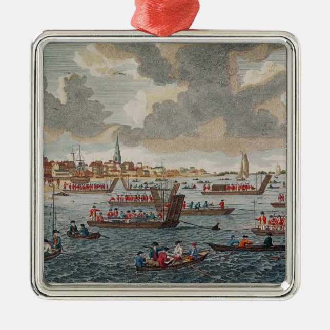 View of Gravesend with troops Metal Ornament (Front)