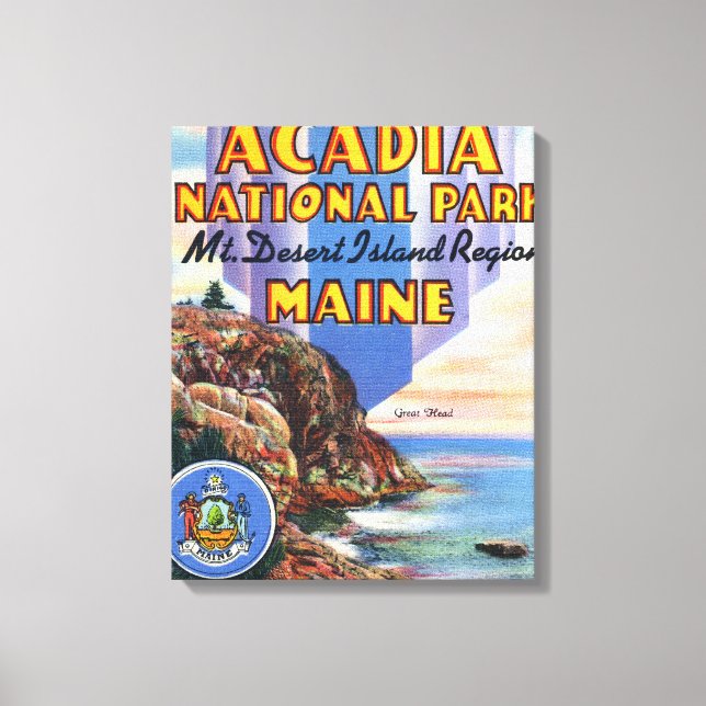 View of Great Head and Maine Seal Canvas Print (Front)