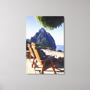 View of Gros Piton from Stonefield Estate Villa Canvas Print