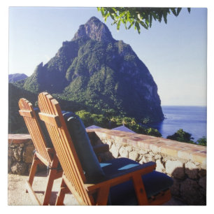 View of Gros Piton from Stonefield Estate Villa Tile
