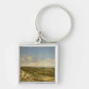 View of Haarlem from the Dunes (oil on canvas) Keychain