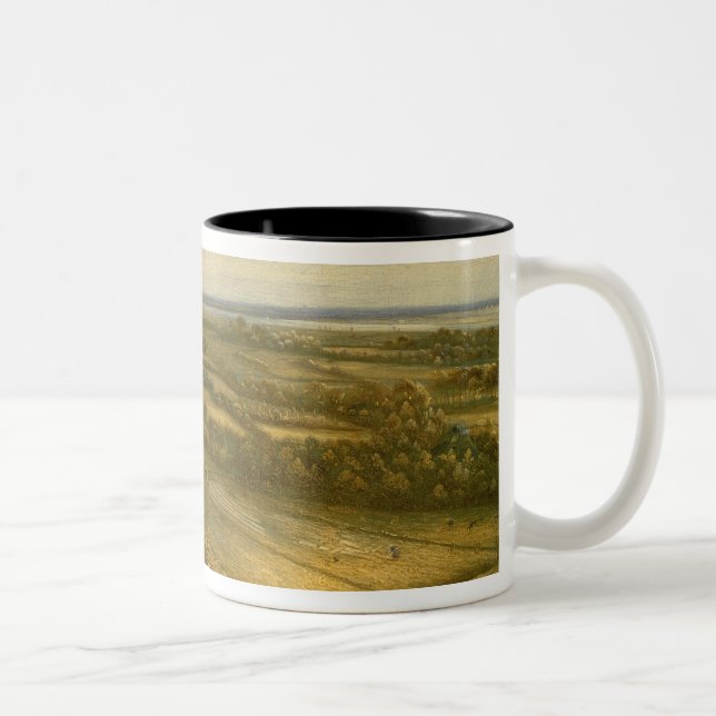 View of Haarlem from the Dunes (oil on canvas) Two-Tone Coffee Mug (Right)
