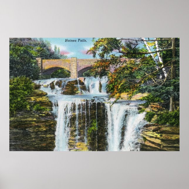 View of Haines Falls Poster (Front)