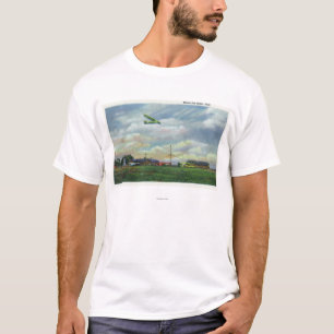 View of Harris Hill Glider Field, Glider in T-Shirt
