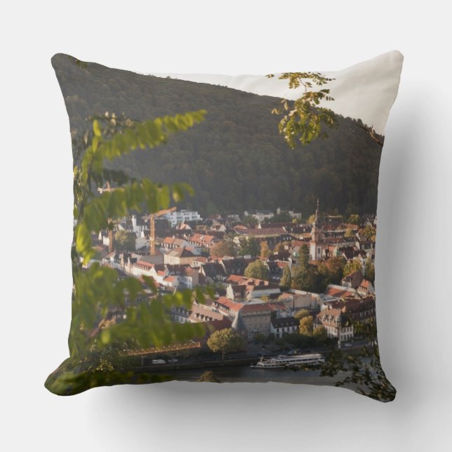 View of Heidelberg's Old Town Throw Pillow (Front)