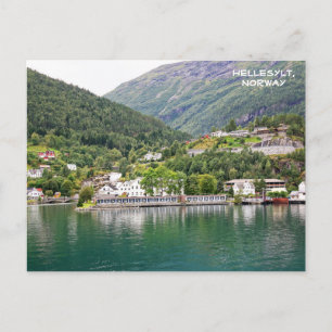 View of Hellesylt, Geirangerfjord, Norway Postcard
