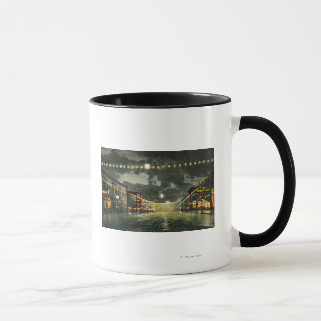 View of Hewitt Avenue at Night Mug (Right)