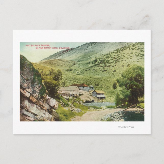 View of Hot Sulphur Springs on the Moffat Road Postcard (Front)