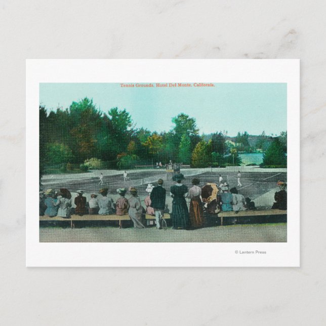 View of Hotel del Monte Tennis Grounds Postcard (Front)