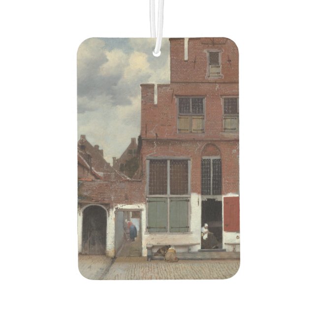 View of houses in Delft by Johannes Vermeer Air Freshener (Back)