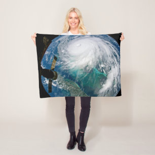 View Of Hurricane Dorian. Fleece Blanket