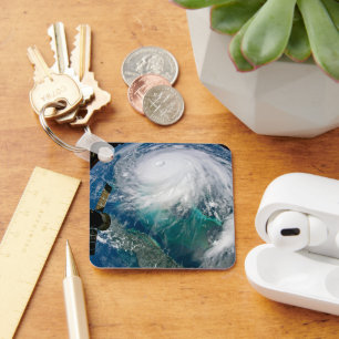 View Of Hurricane Dorian. Keychain