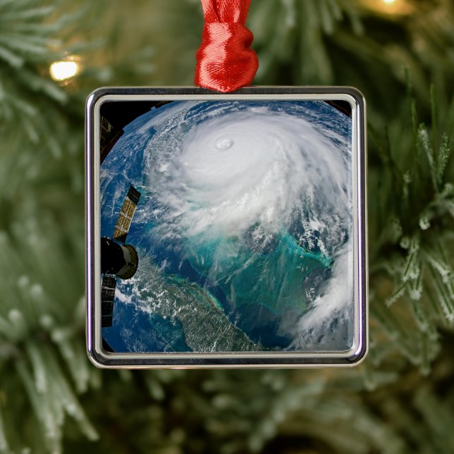 View Of Hurricane Dorian. Metal Ornament (Tree)
