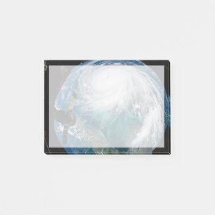 View Of Hurricane Dorian. Post-it Notes