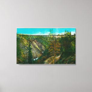 View of Hurricane Gulch Bridge, Alaska Canvas Print