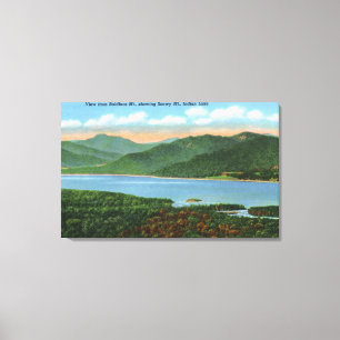 View of Indian Lake and Snowy Mountain Canvas Print