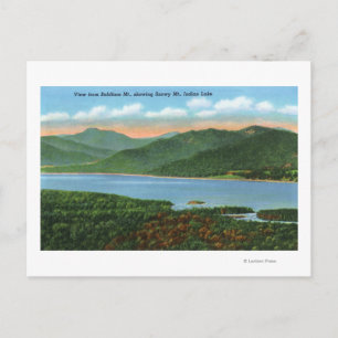 View of Indian Lake and Snowy Mountain Postcard