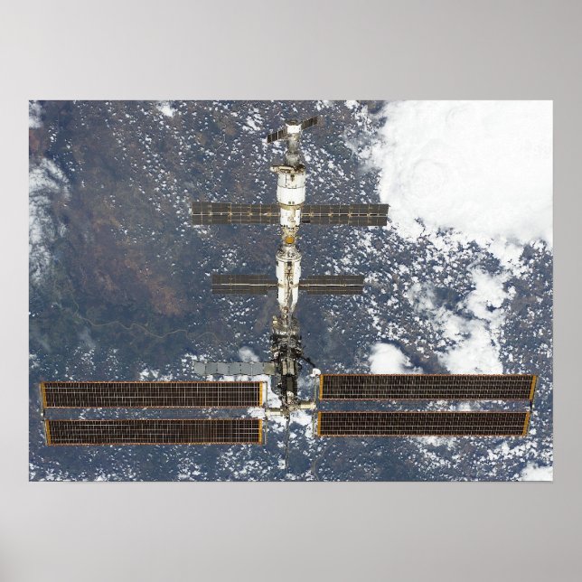 View of International Space Station from Atlantis Poster (Front)
