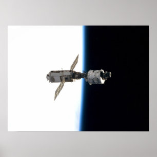 View of International Space Station from Endeavour Poster