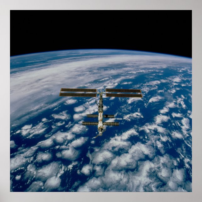 View of International Space Station from Endeavour Poster (Front)