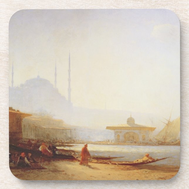 View of Istanbul, 1864 (oil on canvas) Coaster (Front)
