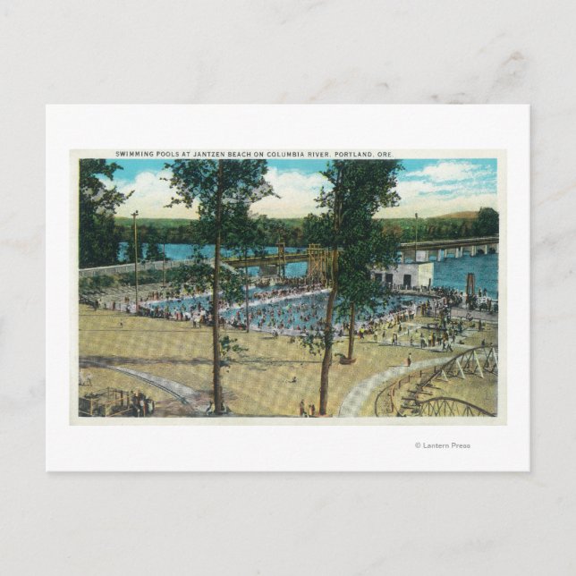 View of Jantzen Beach Swimming Pools Postcard (Front)