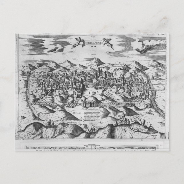 View of Jerusalem, 1570 ? Postcard (Front)