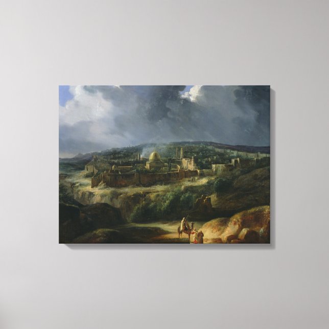 View of Jerusalem from the Valley of Jehoshaphat Canvas Print (Front)