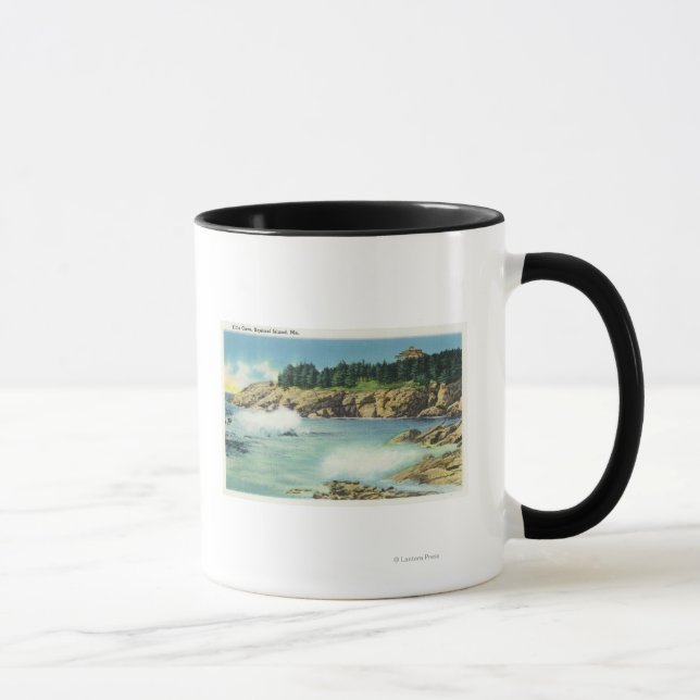 View of Kid's Cave at Squirrel Island Mug (Right)