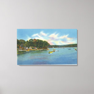 View of Lake Cobbosseecontee in Pernette Cove Canvas Print